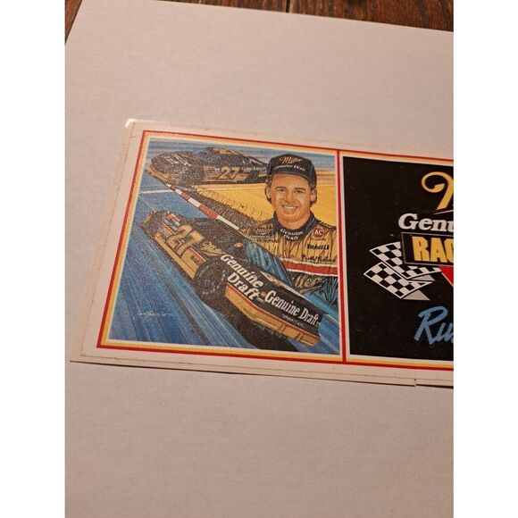 Vintage Rusty Wallace Fan Club Miller Nascar Bumper Sticker Race Car Mancave - Picture 2 of 9